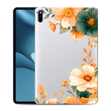 Силиконовый противоударный чехол на Huawei MatePad Pro 10.8 (2021) с принтом Цветы принт