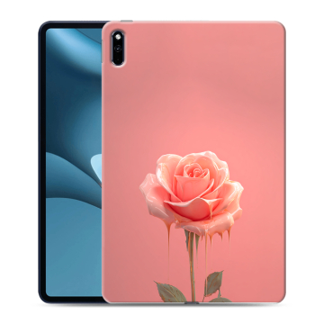 Силиконовый противоударный чехол на Huawei MatePad Pro 10.8 (2021) с принтом Розовая роза