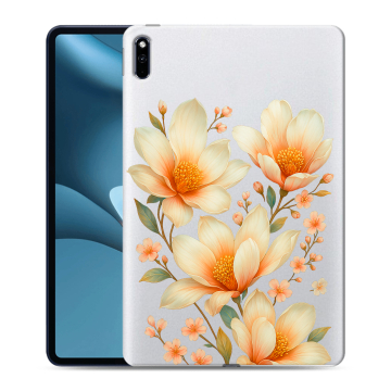 Силиконовый противоударный чехол на Huawei MatePad Pro 10.8 (2021) с принтом Цветы