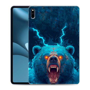 Силиконовый противоударный чехол на Huawei MatePad Pro 10.8 (2021) с принтом Медведь