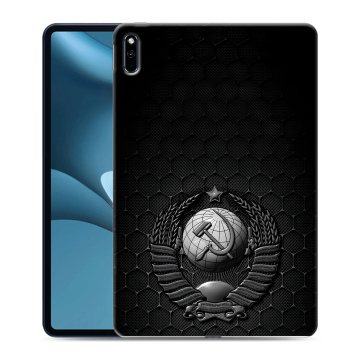 Силиконовый противоударный чехол на Huawei MatePad Pro 10.8 (2021) с принтом Герб Флаг СССР Силиконовый противоударный чехол на Huawei MatePad Pro 10.8 (2021) с принтом Герб Флаг СССР