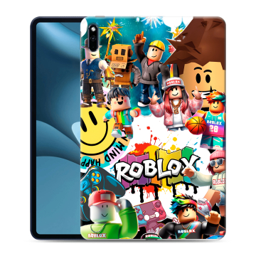 Силиконовый противоударный чехол на Huawei MatePad Pro 10.8 (2021) с принтом Roblox Роблокс