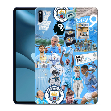Силиконовый противоударный чехол на Huawei MatePad Pro 10.8 (2021) с принтом Man City Манчестер Сити