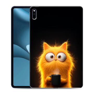 Силиконовый противоударный чехол на Huawei MatePad Pro 10.8 (2021) с принтом Смешной кот