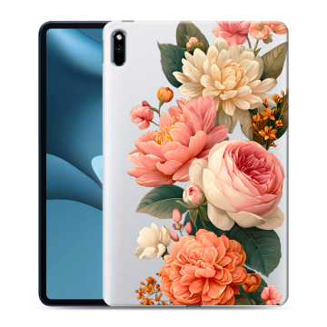 Силиконовый противоударный чехол на Huawei MatePad Pro 10.8 (2021) с принтом цветы