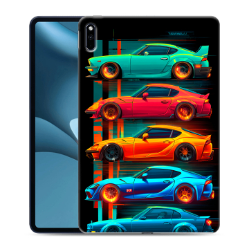 Силиконовый противоударный чехол на Huawei MatePad Pro 10.8 (2021) с принтом машины тачки