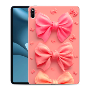 Силиконовый противоударный чехол на Huawei MatePad Pro 10.8 (2021) с принтом Розовые бантики Силиконовый противоударный чехол на Huawei MatePad Pro 10.8 (2021) с принтом Розовые бантики
