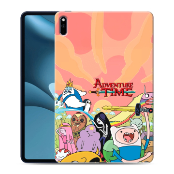 Силиконовый противоударный чехол на Huawei MatePad Pro 10.8 (2021) с принтом Adventure time Время приключений