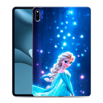 Силиконовый противоударный чехол на Huawei MatePad Pro 10.8 (2021) с принтом Холодное сердце Frozen
