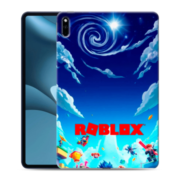 Силиконовый противоударный чехол на Huawei MatePad Pro 10.8 (2021) с принтом Roblox Роблокс