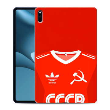 Силиконовый противоударный чехол на Huawei MatePad Pro 10.8 (2021) с принтом Флаг Герб СССР