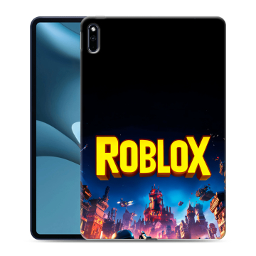 Силиконовый противоударный чехол на Huawei MatePad Pro 10.8 (2021) с принтом Roblox Роблокс