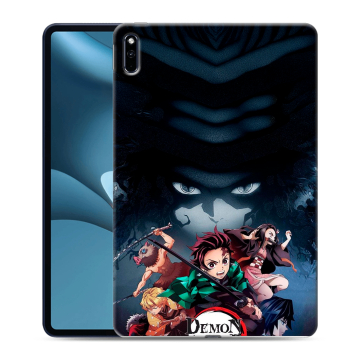 Силиконовый противоударный чехол на Huawei MatePad Pro 10.8 (2021) с принтом Demon Slayer Клинок рассекающий демонов