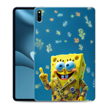Силиконовый противоударный чехол на Huawei MatePad Pro 10.8 (2021) с принтом Спанч боб Спанчбоб Силиконовый противоударный чехол на Huawei MatePad Pro 10.8 (2021) с принтом Спанч боб Спанчбоб