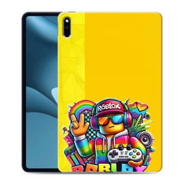 Силиконовый противоударный чехол на Huawei MatePad Pro 10.8 (2021) с принтом Roblox Роблокс