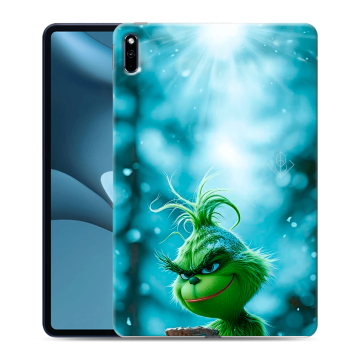 Силиконовый противоударный чехол на Huawei MatePad Pro 10.8 (2021) с принтом Новый год гринч