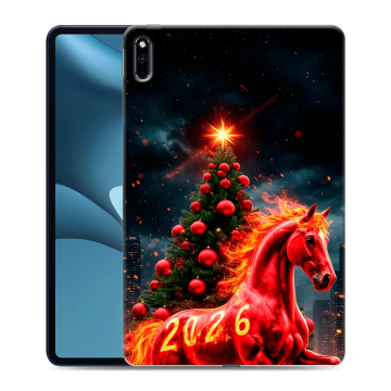 Силиконовый противоударный чехол на Huawei MatePad Pro 10.8 (2021) с принтом Новый год