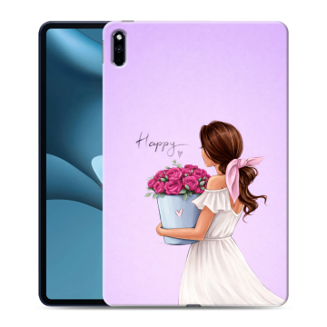 Силиконовый противоударный чехол на Huawei MatePad Pro 10.8 (2021) с принтом женский Силиконовый противоударный чехол на Huawei MatePad Pro 10.8 (2021) с принтом женский