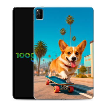Силиконовый чехол на Huawei MatePad Pro 12.6 (2021) с принтом Корги на скейте Силиконовый чехол на Huawei MatePad Pro 12.6 (2021) с принтом Корги на скейте