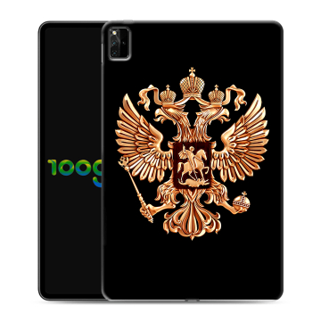 Силиконовый чехол на Huawei MatePad Pro 12.6 (2021) с принтом Герб России золотой