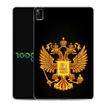 Силиконовый чехол на Huawei MatePad Pro 12.6 (2021) с принтом Герб России желтый