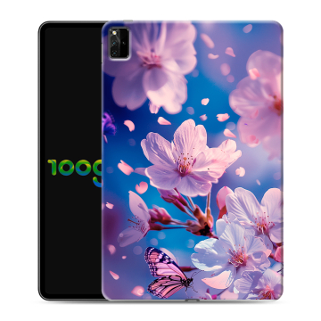 Силиконовый чехол на Huawei MatePad Pro 12.6 (2021) с принтом цветы бабочки Силиконовый чехол на Huawei MatePad Pro 12.6 (2021) с принтом цветы бабочки
