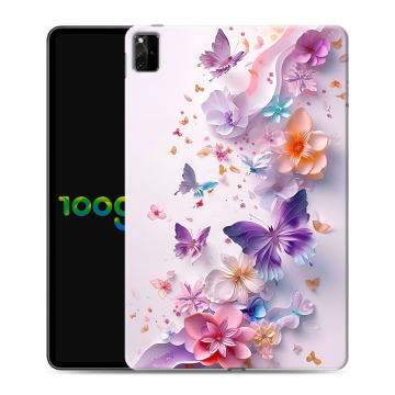 Силиконовый чехол на Huawei MatePad Pro 12.6 (2021) с принтом цветы бабочки