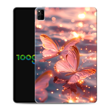 Силиконовый чехол на Huawei MatePad Pro 12.6 (2021) с принтом бабочки розовые