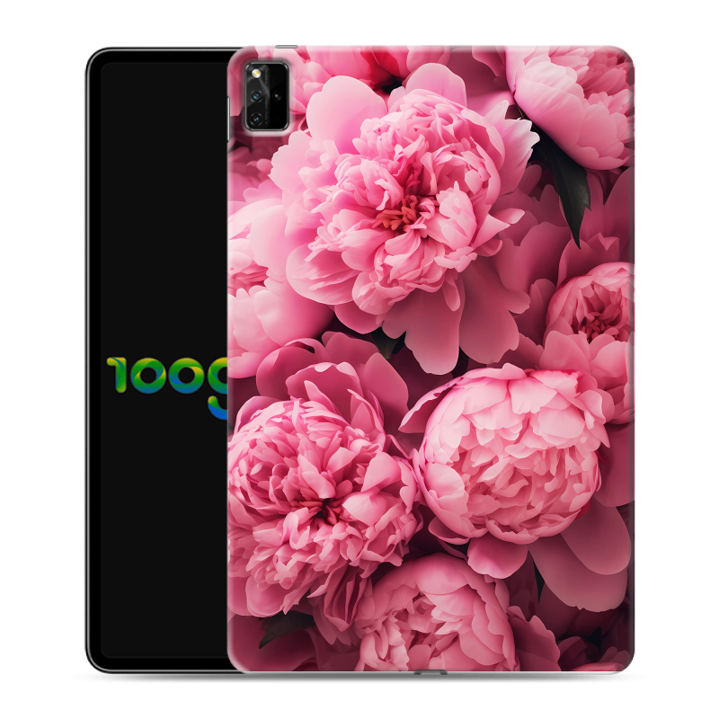 Силиконовый противоударный чехол на Huawei MatePad Pro 12.6 (2021) с принтом цветы пионы Силиконовый противоударный чехол на Huawei MatePad Pro 12.6 (2021) с принтом цветы пионы