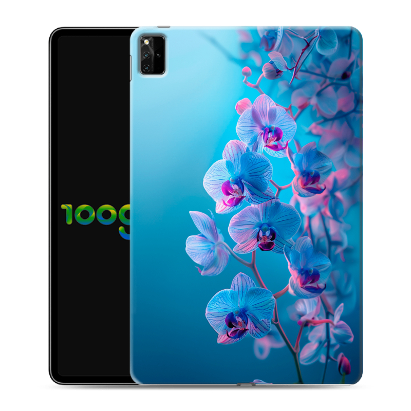 Силиконовый противоударный чехол на Huawei MatePad Pro 12.6 (2021) с принтом голубые орхидеи Силиконовый противоударный чехол на Huawei MatePad Pro 12.6 (2021) с принтом голубые орхидеи