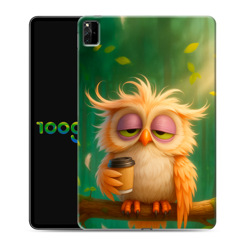 Силиконовый противоударный чехол на Huawei MatePad Pro 12.6 (2021) с принтом сова Силиконовый противоударный чехол на Huawei MatePad Pro 12.6 (2021) с принтом сова