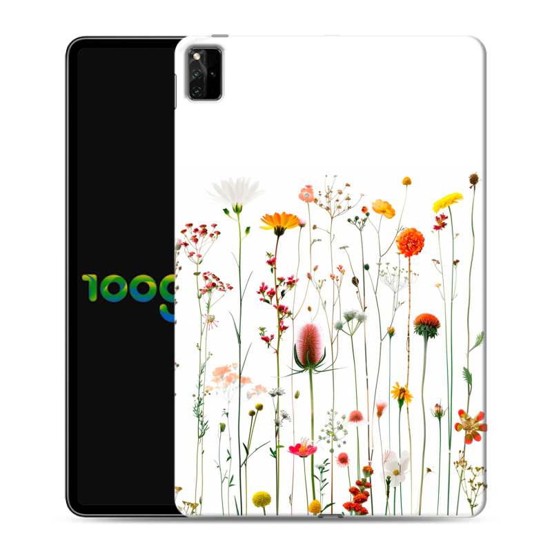 Силиконовый противоударный чехол на Huawei MatePad Pro 12.6 (2021) с принтом цветы Силиконовый противоударный чехол на Huawei MatePad Pro 12.6 (2021) с принтом цветы