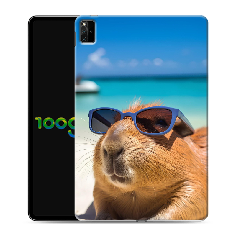 Силиконовый противоударный чехол на Huawei MatePad Pro 12.6 (2021) с принтом Капибара Силиконовый противоударный чехол на Huawei MatePad Pro 12.6 (2021) с принтом Капибара