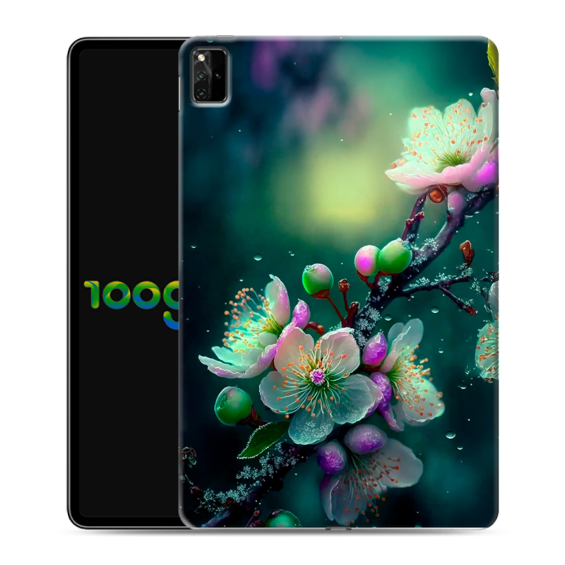 Силиконовый чехол на Huawei MatePad Pro 12.6 (2021) с принтом Цветы и мрамор Силиконовый чехол на Huawei MatePad Pro 12.6 (2021) с принтом Цветы и мрамор