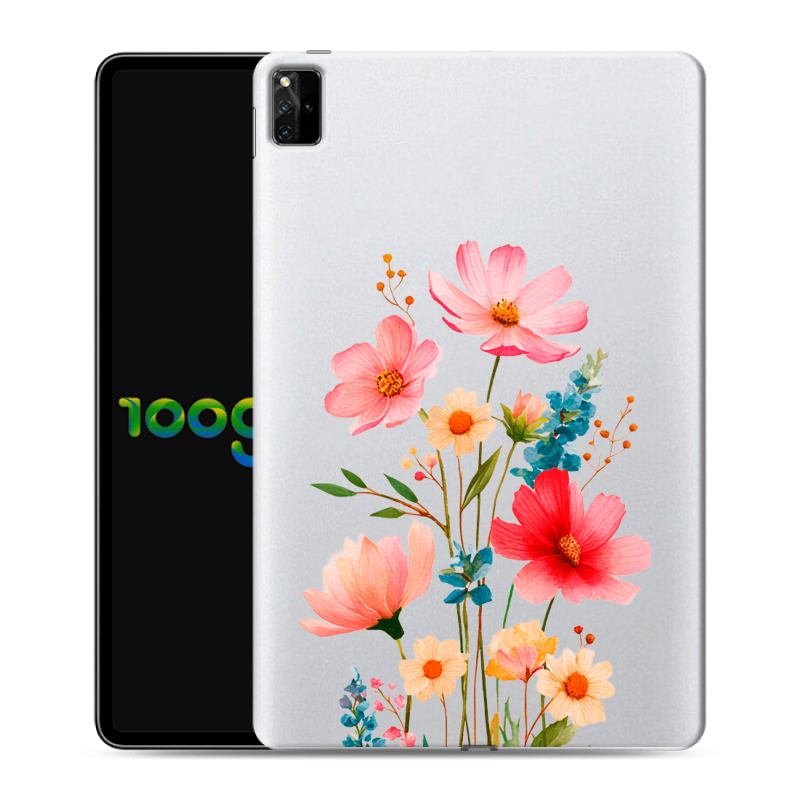 Силиконовый противоударный чехол на Huawei MatePad Pro 12.6 (2021) с принтом Цветы Силиконовый противоударный чехол на Huawei MatePad Pro 12.6 (2021) с принтом Цветы