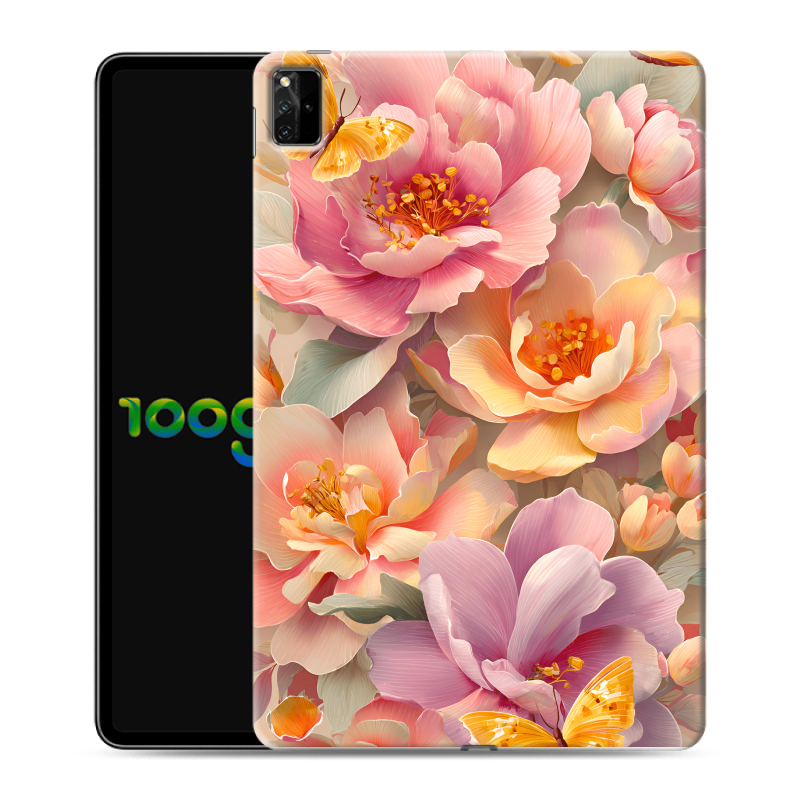 Силиконовый чехол на Huawei MatePad Pro 12.6 (2021) с принтом Цветы и бабочки Силиконовый чехол на Huawei MatePad Pro 12.6 (2021) с принтом Цветы и бабочки