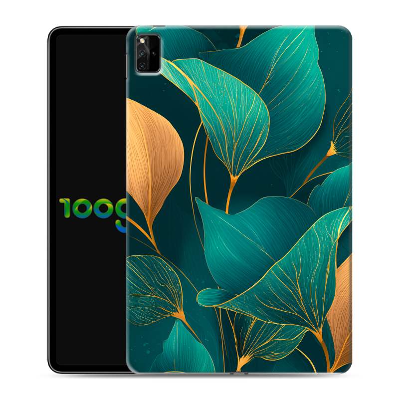 Силиконовый чехол на Huawei MatePad Pro 12.6 (2021) с принтом Листья и золото Силиконовый чехол на Huawei MatePad Pro 12.6 (2021) с принтом Листья и золото