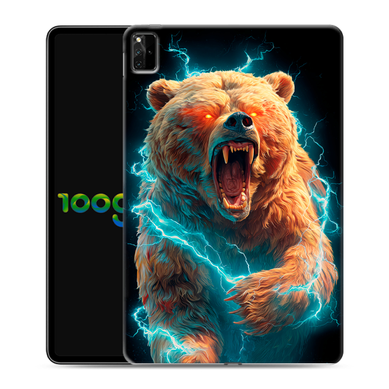 Силиконовый противоударный чехол на Huawei MatePad Pro 12.6 (2021) с принтом Медведь Силиконовый противоударный чехол на Huawei MatePad Pro 12.6 (2021) с принтом Медведь