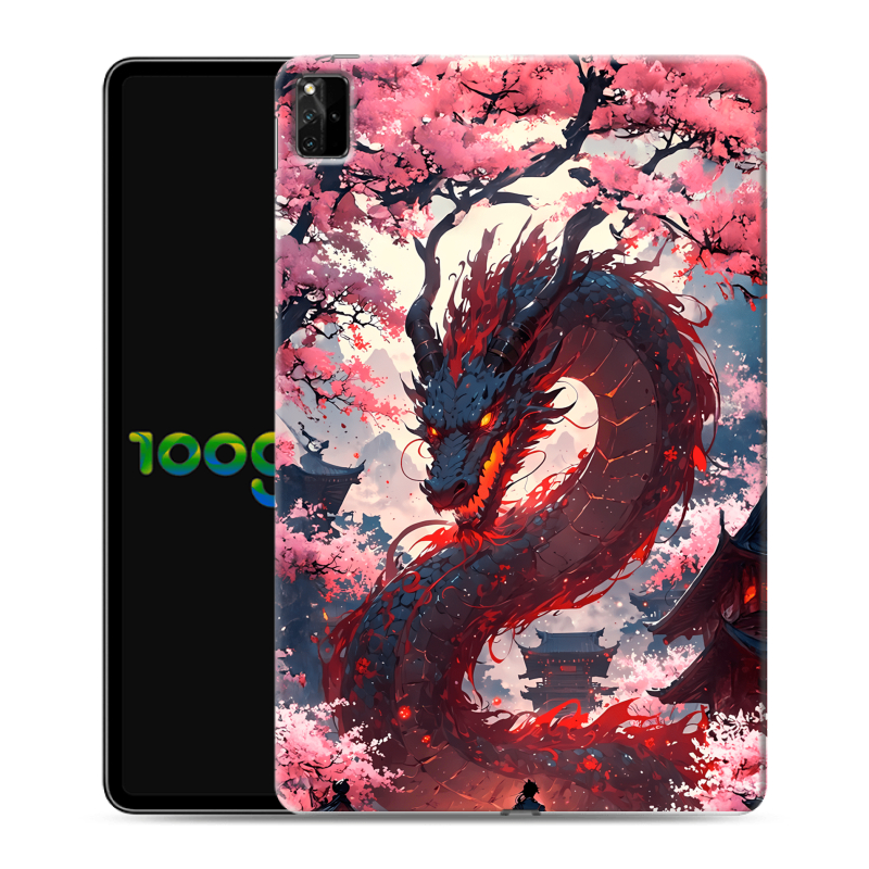 Силиконовый противоударный чехол на Huawei MatePad Pro 12.6 (2021) с принтом Дракон Японский Силиконовый противоударный чехол на Huawei MatePad Pro 12.6 (2021) с принтом Дракон Японский