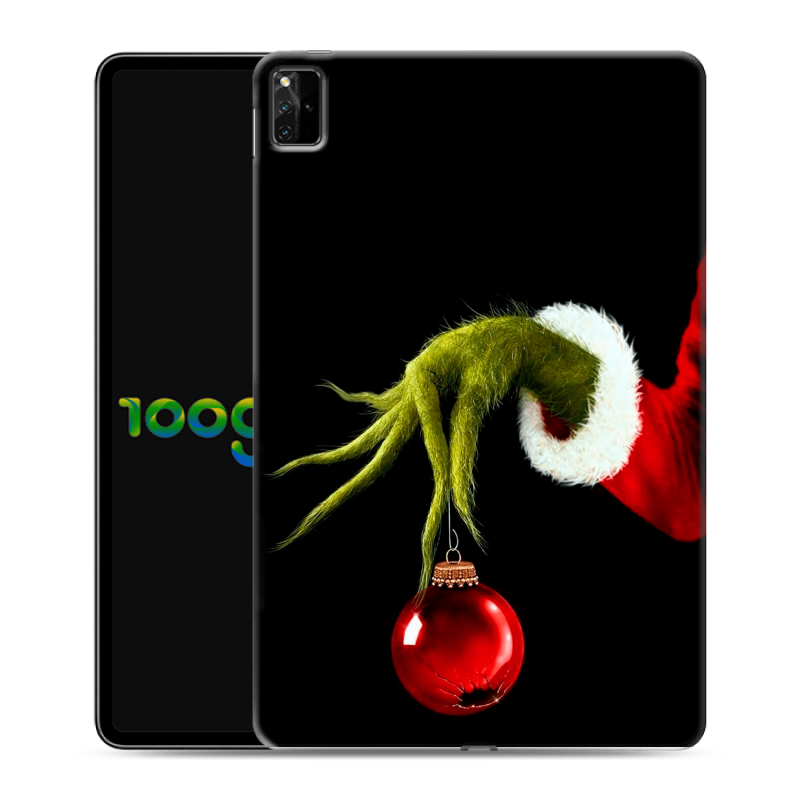 Силиконовый противоударный чехол на Huawei MatePad Pro 12.6 (2021) с принтом Новый год Гринч Силиконовый противоударный чехол на Huawei MatePad Pro 12.6 (2021) с принтом Новый год Гринч