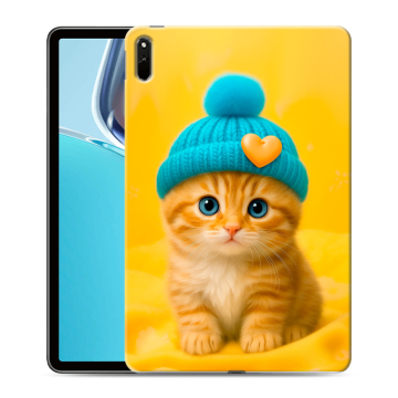 Силиконовый чехол на Huawei MatePad 11 (2021) с принтом Котенок в шапке
