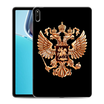 Силиконовый чехол на Huawei MatePad 11 (2021) с принтом Герб России золотой