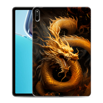 Силиконовый чехол на Huawei MatePad 11 (2021) с принтом Золотой дракон