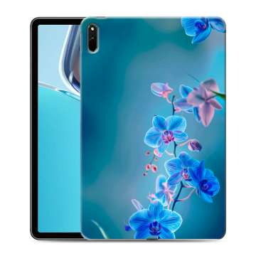 Силиконовый чехол на Huawei MatePad 11 (2021) с принтом Голубые цветы
