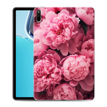 Силиконовый чехол на Huawei MatePad 11 (2021) с принтом цветы пионы