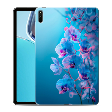 Силиконовый чехол на Huawei MatePad 11 (2021) с принтом голубые орхидеи
