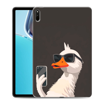 Силиконовый чехол на Huawei MatePad 11 (2021) с принтом утка в очках
