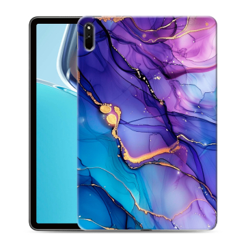 Силиконовый чехол на Huawei MatePad 11 (2021) с принтом синий мрамор
