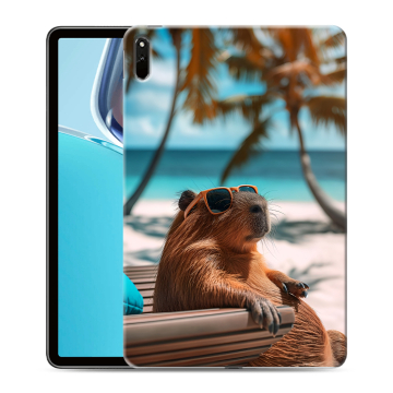 Силиконовый чехол на Huawei MatePad 11 (2021) с принтом Капибара Силиконовый чехол на Huawei MatePad 11 (2021) с принтом Капибара