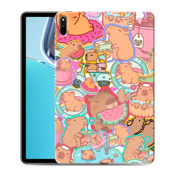Силиконовый чехол на Huawei MatePad 11 (2021) с принтом капибары
